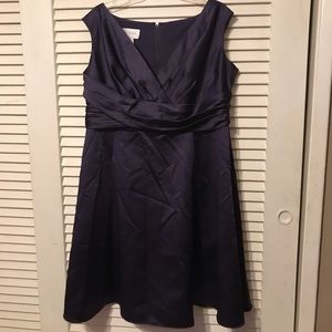Eggplant silk dress size 18